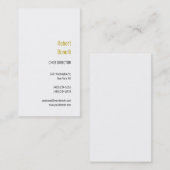 ミニマルモダンム標準金ゴールド色名 名刺 (正面/裏面)