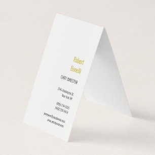 ミニマルモダンム標準金ゴールド色名 名刺