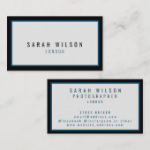 ミニマルモダンム海軍ブラック コーリングカード (正面/裏面)