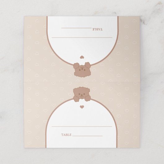 ミニマルモダンム熊のベビーシャワー プレイスカード (外部開封)