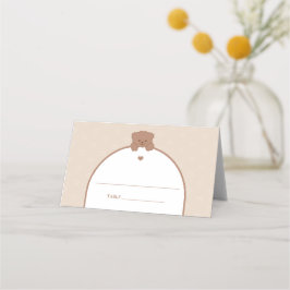 ミニマルモダンム熊のベビーシャワー プレイスカード