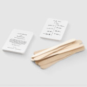 ミニマルモダンム結婚式の日のイベントタイムライン ハンドファン (組立なし)