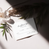 ミニマルモダンム結婚式RSVP エンクロージャーカード