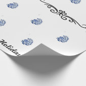 ミニマルモダンム花プリント ラッピングペーパー (角)