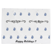 ミニマルモダンム花プリント ラージペーパーバッグ (裏面)