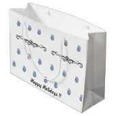 ミニマルモダンム花プリント ラージペーパーバッグ (裏面アングル)