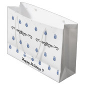 ミニマルモダンム花プリント ラージペーパーバッグ (正面アングル)