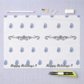 ミニマルモダンム花プリント 薄葉紙 (クラフト)