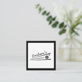 ミニマルモダンム芸術的カメラマン スクエア名刺 (スタンド正面)