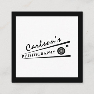 ミニマルモダンム芸術的カメラマン スクエア名刺