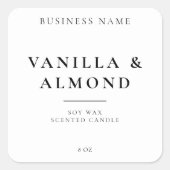 ミニマルモダンム製品ラベル スクエアシール (正面)