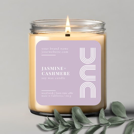 ミニマルモダンム製品包装キャンドルラベル スクエアシール