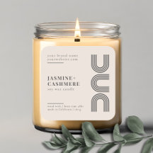 ミニマルモダンム製品包装キャンドルラベル