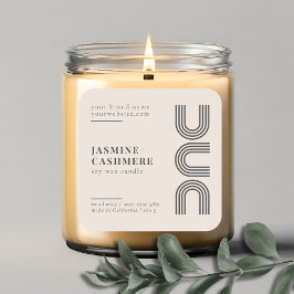 ミニマルモダンム製品包装キャンドルラベル スクエアシール