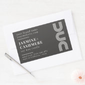 ミニマルモダンム製品包装キャンドルラベル 長方形シール (封筒)