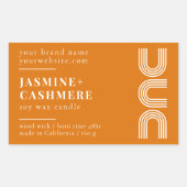 ミニマルモダンム製品包装キャンドルラベル 長方形シール (正面)