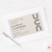 ミニマルモダンム製品包装キャンドルラベル 長方形シール (封筒)