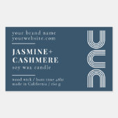 ミニマルモダンム製品包装キャンドルラベル 長方形シール (正面)