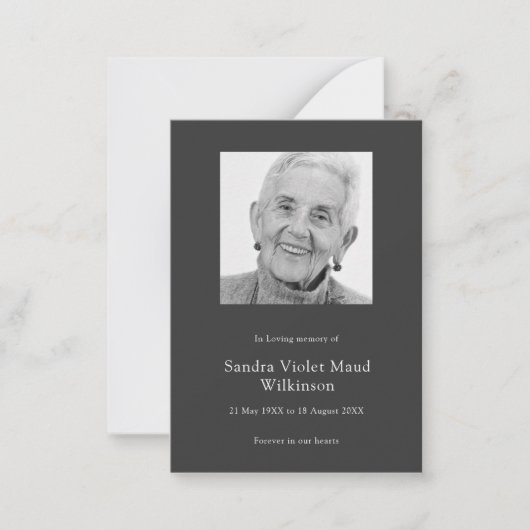 ミニマルモダンム記念撮影祈りの言葉カード ノートカード (正面)