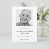 ミニマルモダンム記念撮影祈りの言葉カード 出欠カード (スタンド正面)