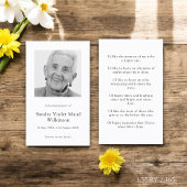 ミニマルモダンム記念撮影祈りの言葉カード 名刺