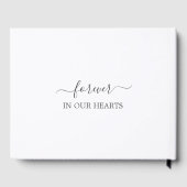 ミニマルモダンム記念葬式アーチ写真 ゲストブック (裏面)