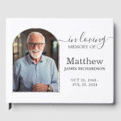 ミニマルモダンム記念葬式アーチ写真 ゲストブック (正面)