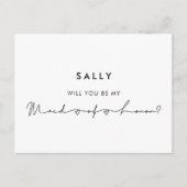 ミニマルモダンメイド・オブ・オーナー（花嫁付き添い人）案 ポストカード (正面)