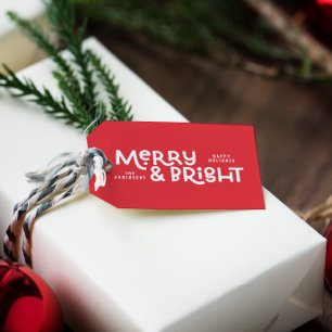 ミニマルモダンメリータイポグラフィ ギフトタグ