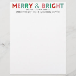 ミニマルモダンメリータイポグラフィ&ブライト名 レターヘッド