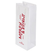 ミニマルモダンメリータイポグラフィ ワインギフトバッグ (正面アングル)