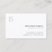 ミニマルモダンモノグラムのシンプルテンプレート 名刺 (裏面)