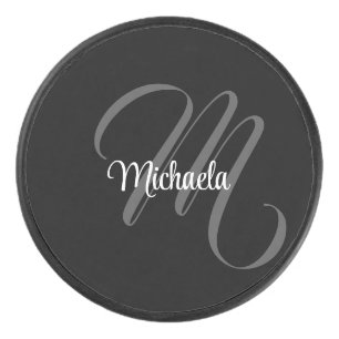 ミニマルモダンモノグラムイニシャル名 アイスホッケーパック