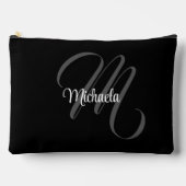 ミニマルモダンモノグラムイニシャル名 アクセサリーポーチ (正面)