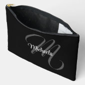 ミニマルモダンモノグラムイニシャル名 アクセサリーポーチ (見開き)