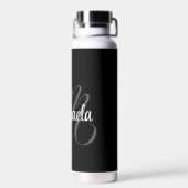 ミニマルモダンモノグラムイニシャル名 ウォーターボトル (背面)