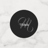 ミニマルモダンモノグラムイニシャル名 コンフェッティ (スモール正面)