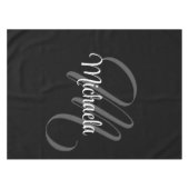 ミニマルモダンモノグラムイニシャル名 テーブルクロス (正面(横))