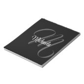 ミニマルモダンモノグラムイニシャル名 ノートパッド (回転)