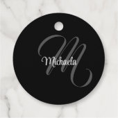 ミニマルモダンモノグラムイニシャル名 フェイバータグ (裏面)