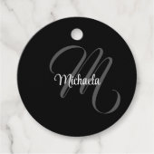 ミニマルモダンモノグラムイニシャル名 フェイバータグ (正面)