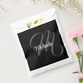 ミニマルモダンモノグラムイニシャル名 フェイバーバッグ (封をした状態)