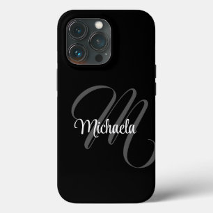 ミニマルモダンモノグラムイニシャル名 iPhone 13 PROケース