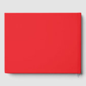ミニマルモダンモノグラムイニシャル名red ゲストブック (裏面)