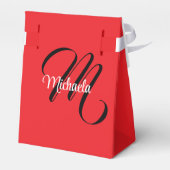 ミニマルモダンモノグラムイニシャル名red フェイバーボックス (裏面サイド)