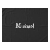 ミニマルモダンモノグラム名白黒表 テーブルクロス (正面(横))