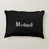 ミニマルモダンモノグラム名白黒 アクセントクッション (裏面)