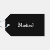 ミニマルモダンモノグラム名白黒 ギフトタグ (裏面横)