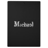 ミニマルモダンモノグラム名白黒 クリップボード (裏面)