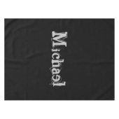 ミニマルモダンモノグラム名白黒 テーブルクロス (正面(横))